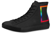 LOUIS VUITTON Tattoo Canvas Shoes Men High Top Black