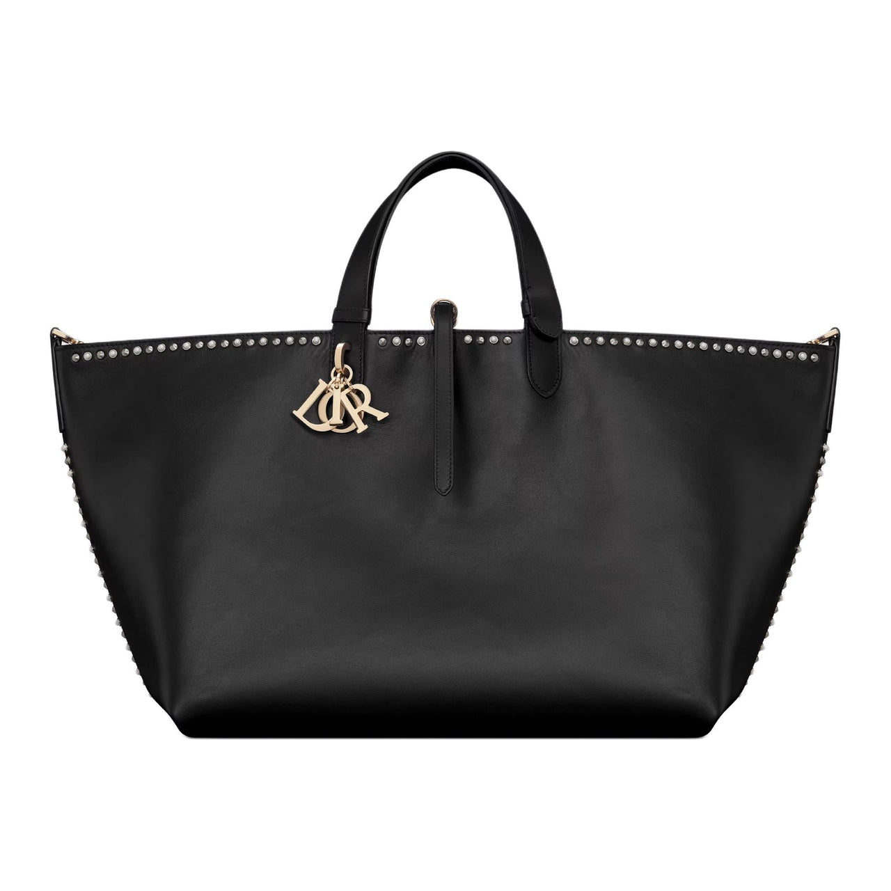 DIOR Toujours Calfskin One Shoulder Handbags Large Size Women's Black