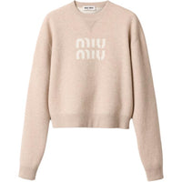 MIU MIU Cashmere Sweater Women's Sandy Beige