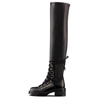 DIOR D Fight Knee high Boots Women's Black
