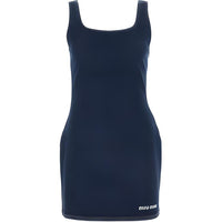 MIU MIU Sleeveless Dress Women's Blue