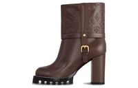 LOUIS VUITTON Star Trail Ankle Boots 8cm Women's Brown