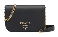 PRADA Cow Leather Crossbody Bag Shoulder Bag Women's Black