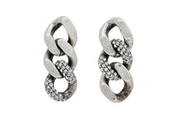 SAINT LAURENT Three Curb Chain Link Earrings