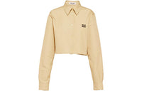 MIU MIU Crop Tops Women's Pink Yellow