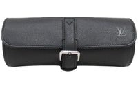 LOUIS VUITTON Leather Storage Bag Men's Black