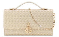 DIOR Jacquard One Shoulder Handbag Crossbody Bag Mini Women's Light Brown