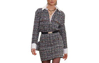 CHANEL Long-Sleeved Dresses Women's Black