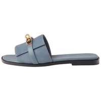 HERMES Giulia Slide Slippers Women's Blue