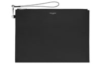 SAINT LAURENT PARIS Calfskin Wrist Bag Clutch Regular Men's Black