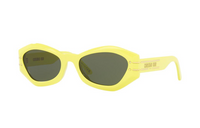 DIOR Acetate Irregular Shape Sunglasses Women's Yellow