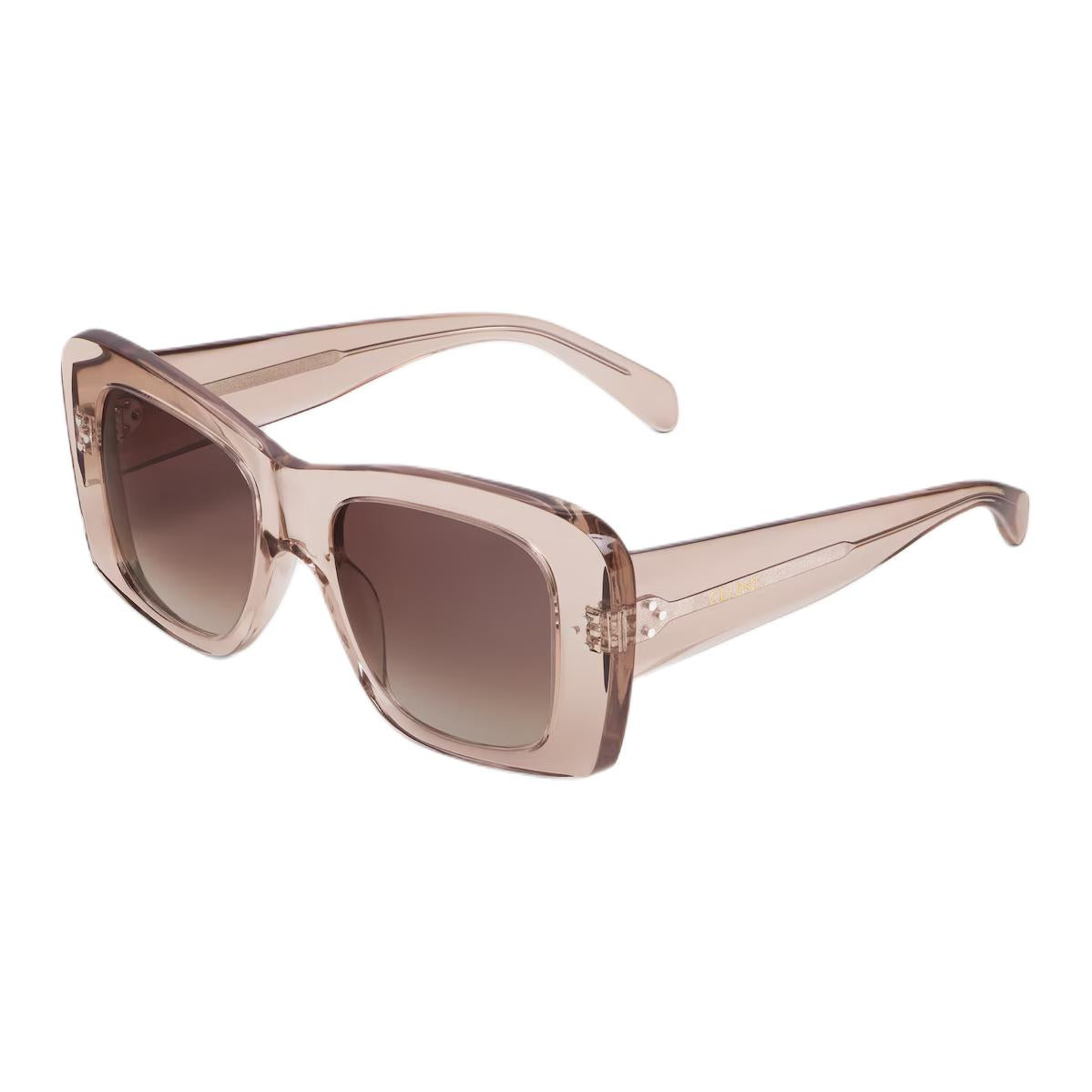 CELINE Acetate Square Sunglasses Women's Brown