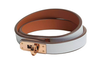 HERMES Bangles Women's Light Blue/Brown