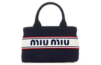 MIU MIU Canvas Canvas Bag Shoulder Bag Crossbody Bag Handbag Women's Blue