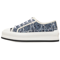 DIOR Walk'n'Dior Platform Shoes Low Top Skateboard Shoes Women's Blue White