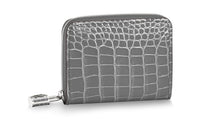 LOUIS VUITTON Crocodile Leather Coin Purse Women's Gray