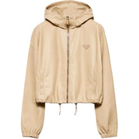 PRADA Leather Jacket Women's Sandy Beige