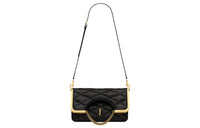 SAINT LAURENT Quilting Lambskin Shoulder Bag Women's Black
