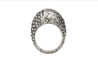 SAINT LAURENT Bumpy Rhinestone-embellished Ring