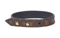 LOUIS VUITTON Leather Bangles Unisex Brown