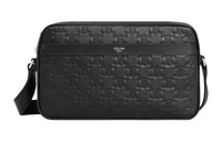 CELINE Triomphe Cow Leather Messenger Bag, Shoulder Bag, Crossbody Bag Medium Size Men's Black