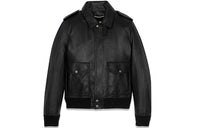 SAINT LAURENT Leather Jackets Women's Black