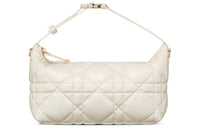 DIOR DiorTravel Cow Leather Portable Clutch Medium Size Women's White
