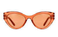 DIOR Acetate Irregular Shape Sunglasses Women's Orange