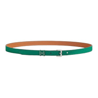 HERMES Metal Leather Belts Women's Emerald Green/France Blue Width: 1.5cm