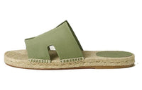HERMES Antigua Slide Slippers Men's Green