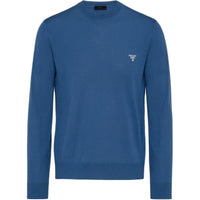 PRADA Logo-embroidered Virgin Wool Jumper