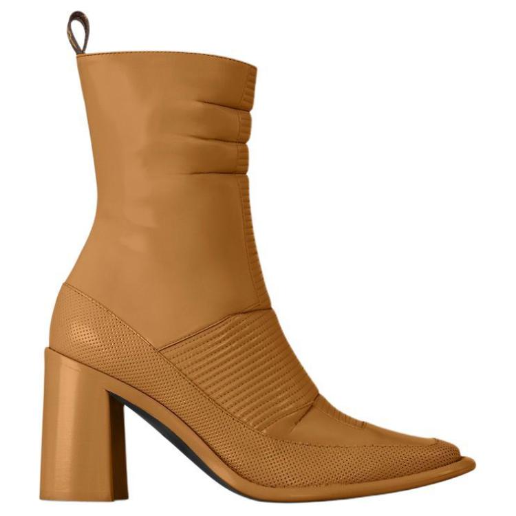 LOUIS VUITTON Berlin Ankle Boots 8cm Women's Umber