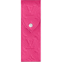 LOUIS VUITTON Leather Storage Bag Unisex Rose Red