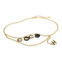 CHANEL [24B New Arrival]Letter Pendant Design Metal Waist Chains Women's Gold