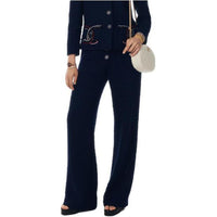 CHANEL 24 New Spring And Summer Arrivals Casual Pants Women's Navy