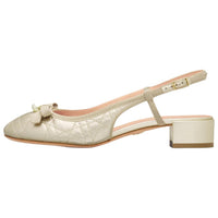 DIOR Chunky Heel High Heels 3cm Women's Gold