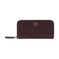 MIU MIU Leather Wallet Women's Root Color