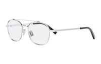 DIOR Metal Rectangular Eyeglass Frames Women's Silver