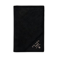 PRADA Cow Leather Card Holder Men's Black