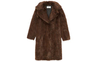 SAINT LAURENT Leather Jackets Women's Brown Red