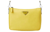 PRADA Leather Crossbody Bag Shoulder Bag Men's Yellow