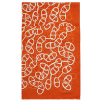 HERMES Cotton Silk Scarves Men's Orange