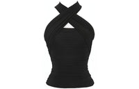 SAINT LAURENT Halter Ruched Top