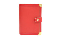 LOUIS VUITTON Leather Wallet Small Size Women's Red