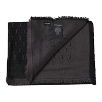 SAINT LAURENT Logo-embroidery Scarf