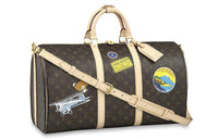 LOUIS VUITTON KeepallBandoulière Cow Leather Portable Travel Bag Unisex Brown