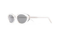SAINT LAURENT Acetate Oval Sunglasses Women's Transparent
