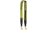 DIOR Embroidery Bag Strap Women's Black And Lime