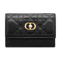 DIOR Sheepskin Wallet Women's Black