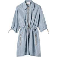MIU MIU Short Sleeved Dress Women's Interstellar Blue
